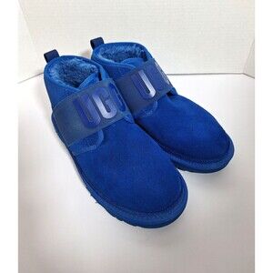 UGG NEUMEL II Graphic Blue Suede Sheepskin Chukka Ankle Boots Size 9 Winter Boot